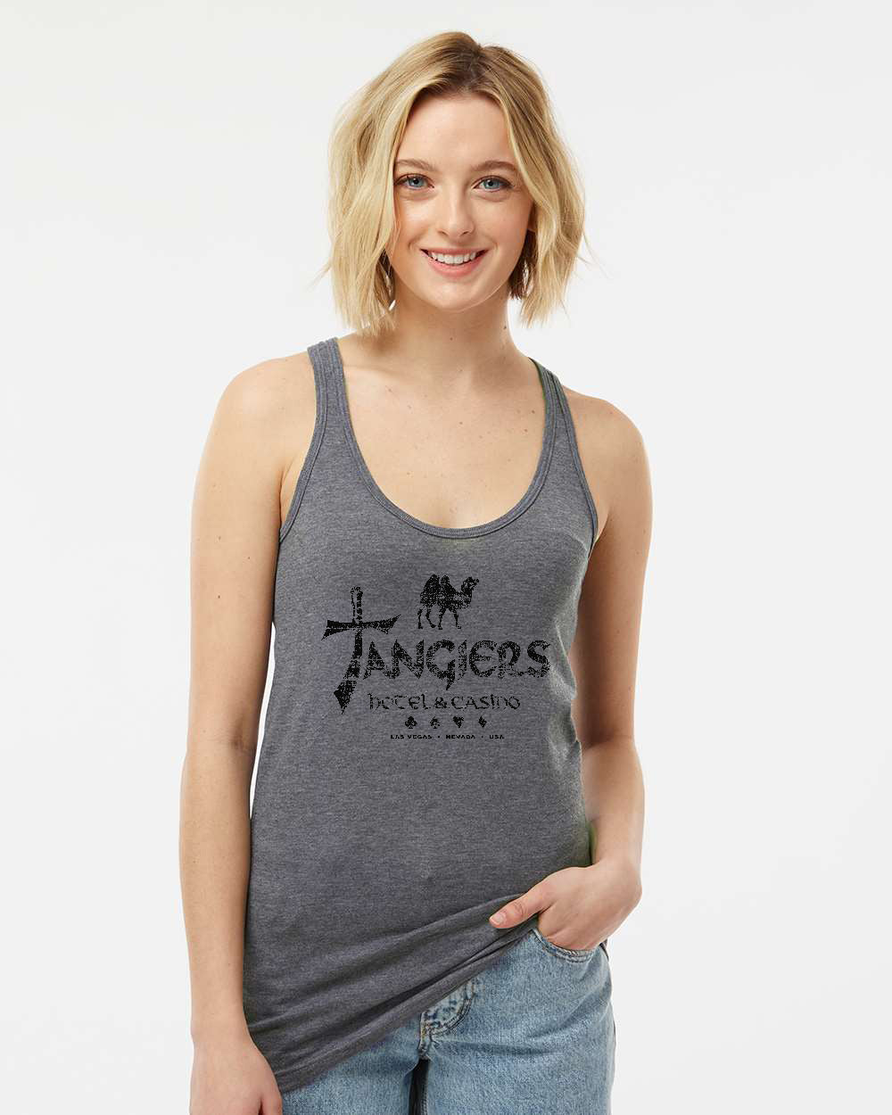 Vegas Royalty Tangiers Ladies Racerback Tank Top