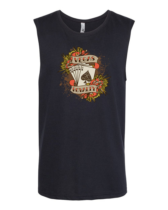 Vegas Royalty Royal Flush Men's Jersey Muscle Tank