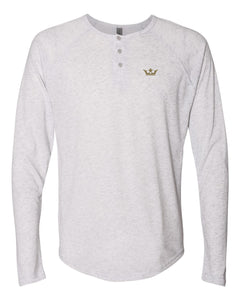 Vegas Royalty Crown Triblend Long Sleeve Henley