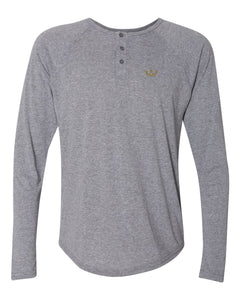 Vegas Royalty Crown Triblend Long Sleeve Henley