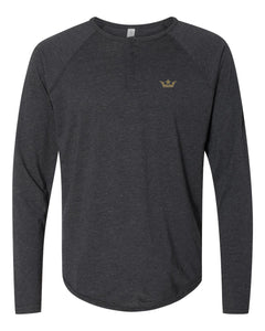 Vegas Royalty Crown Triblend Long Sleeve Henley