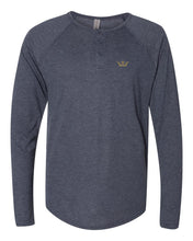 Load image into Gallery viewer, Vegas Royalty Crown Triblend Long Sleeve Henley