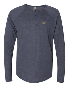 Vegas Royalty Crown Triblend Long Sleeve Henley