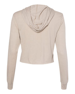 Women's Triblend Cropped Long Sleeve Hoodie