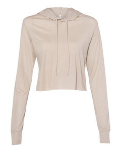 Women's Triblend Cropped Long Sleeve Hoodie