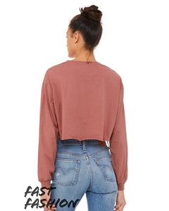 Women's Cropped Long Sleeve Tee