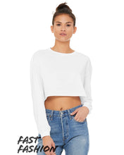 Load image into Gallery viewer, Women&#39;s Cropped Long Sleeve Tee