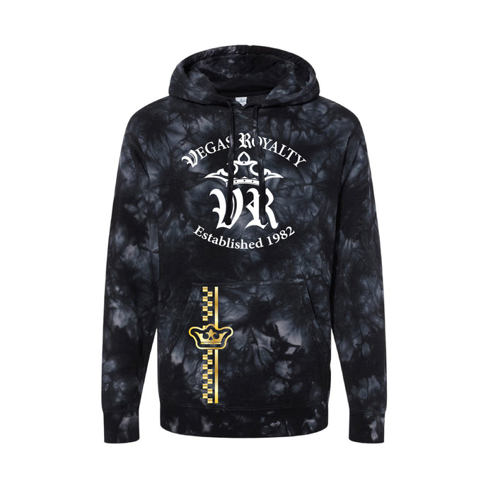 Vegas Royalty Golden Crown OG Logo Unisex Tie Dye Hoody