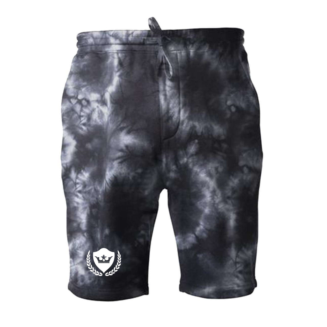 Vegas Royalty Crest Tie Dye Unisex Fleece Shorts