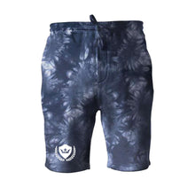 Load image into Gallery viewer, Vegas Royalty Crest Tie Dye Unisex Fleece Shorts