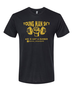 Young Man Sh*t Triblend Short Sleeve Tee