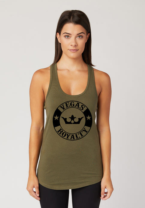 Vegas Royalty Emblem Women's Racerback Tank