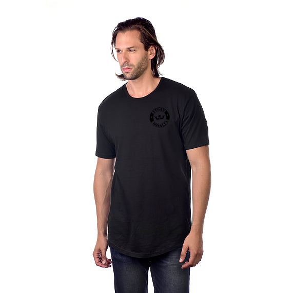 Vegas Royalty Unisex Drop Tail Tee With 2021 Emblem Front Left Chest Print