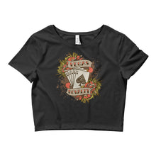 Load image into Gallery viewer, Vegas Royalty Royal Flush Women’s Crop Tee