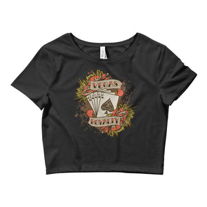Vegas Royalty Royal Flush Women’s Crop Tee