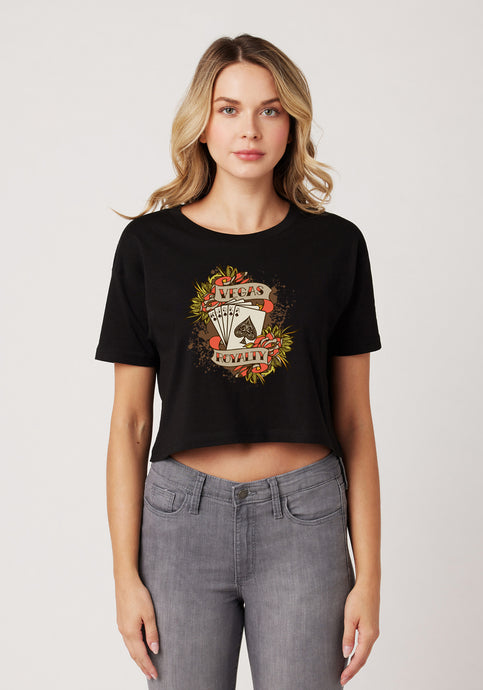 Vegas Royalty Royal Flush Women’s Crop Tee